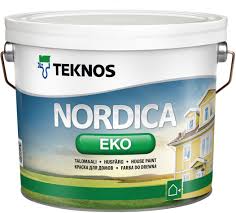 Teknos Nordica Eko PM1, краска для деревянных фасадов, 0,9 л.